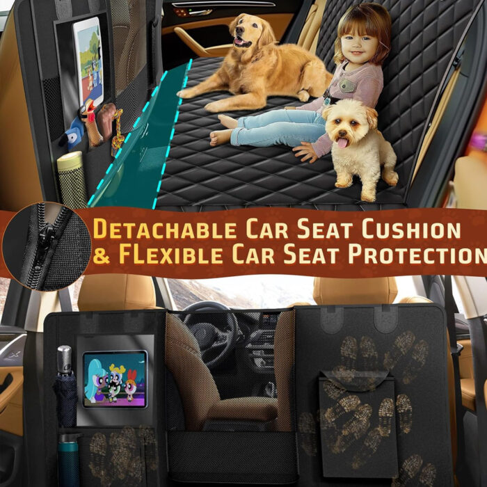 Funda protectora de asiento para autos, impermeable, antiarañazos para mascotas y niños